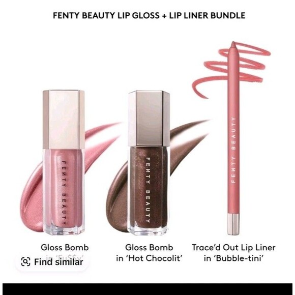 Fenty Beauty Lip Gloss And Liner Set Fu$$y Hot Chocolit And Bubble-tini Liner - Picture 3 of 3